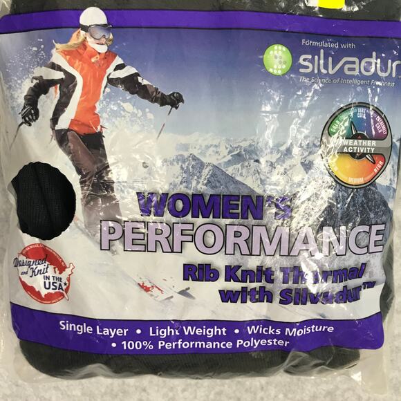 Indera Thermal Top XXL Ribbed Knit Silvadur Base Layers Wicking Soft Ski Snow - Picture 3 of 7